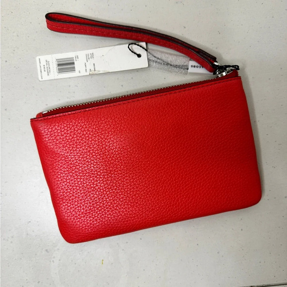 Marc Jacobs Leather Wristlet | One Size | Poppy Red | New with Tags - Picture 6 of 7